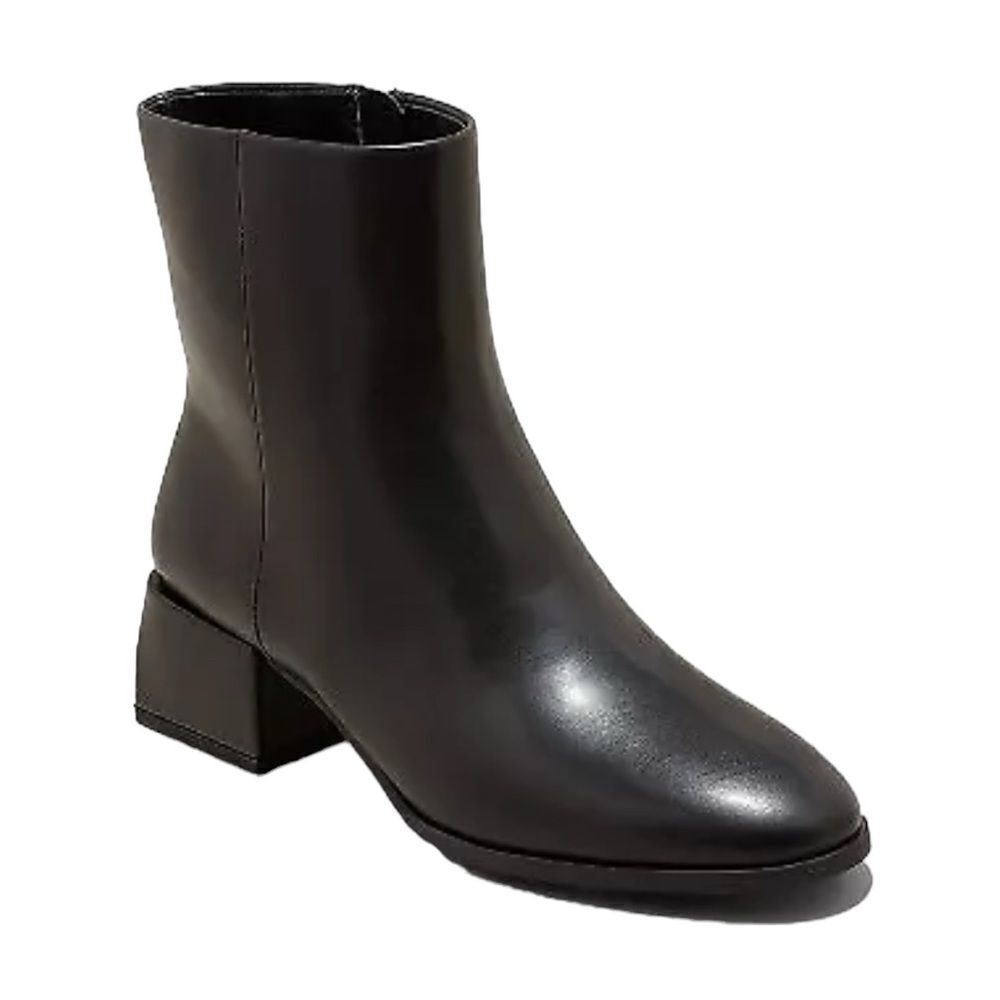A New Day ~ Women's Emmy Dress Boots - Black 6.5 ~ square heel ~ side zipped